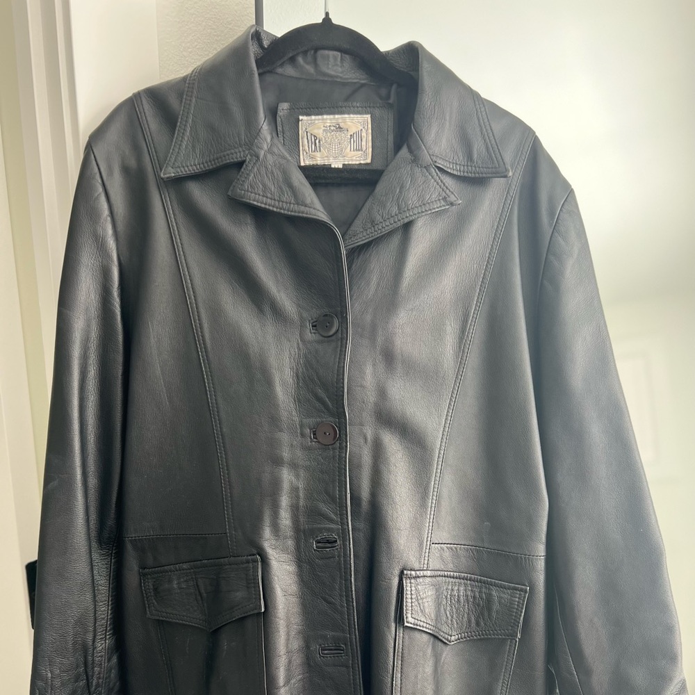 Oversized Leather Jacket